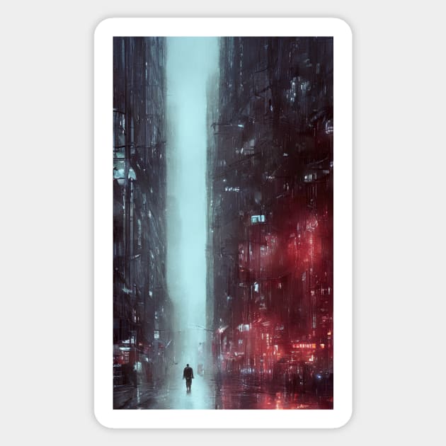 Rain City Sticker by Phinigin